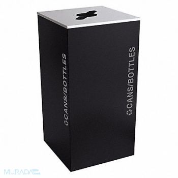 TOUGH GUY Recycling Container Black 36 gal., 22N304