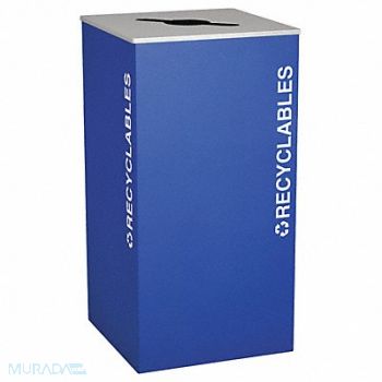 TOUGH GUY Recycling Container Blue 36 gal., 22N319