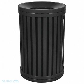 TOUGH GUY Trash Can 45 gal Black Steel, 22N330