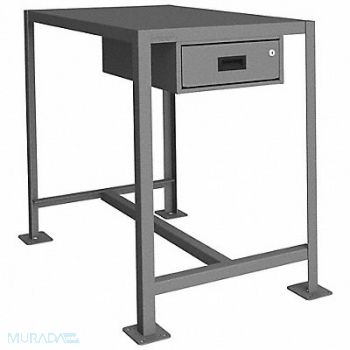 DURHAM MFG Fixed Work Table Steel 36 W 24 D, 22ND91