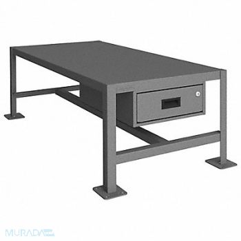 DURHAM MFG Fixed Work Table Steel 48 W 24 D, 22ND95
