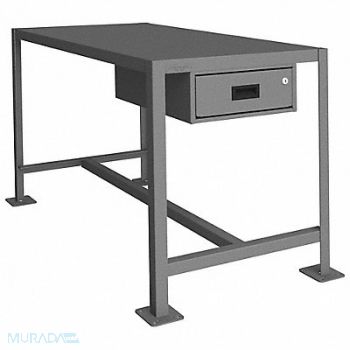 DURHAM MFG Fixed Work Table Steel 48 W 24 D, 22NE01