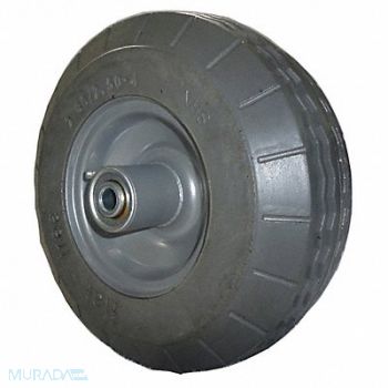 GRAINGER APPROVED Flat-Free Solid Rubber Wheel 8-1/2, 22NY37