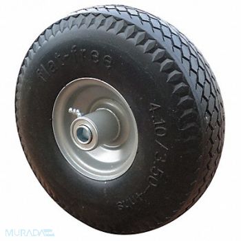 GRAINGER APPROVED Flat-Free PUR Foam Wheel 10-1/2, 22NY39