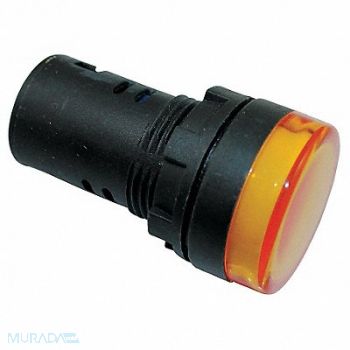 DAYTON Raised Indicator Light 22mm 120V Amber, 22NZ08
