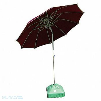 WESTWARD Welding Umbrella 6.5 ft Dia 9 ft H Red, 22RP03