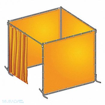 WESTWARD J4047 Welding Booth Kit 8 ft W 6 ft H Yellow, 22RP07
