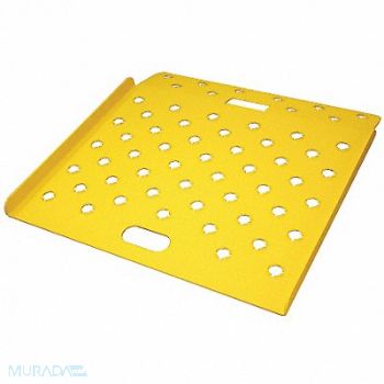 GRAINGER APPROVED Curb Ramp Alum. Yellow 30 in W 30 in L, 22RR24