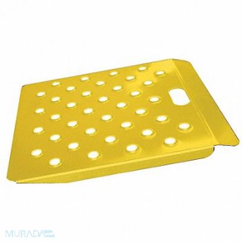 GRAINGER APPROVED Curb Ramp Alum. Yellow 22 in W 24 in L, 22RR25