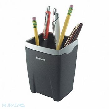 FELLOWES Pencil Cup Black/Silver, 22W893