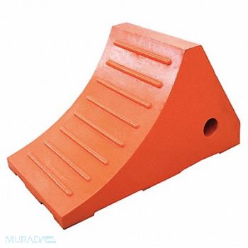 GRAINGER APPROVED Wheel Chock Molded Rubber Orange, 22XW87