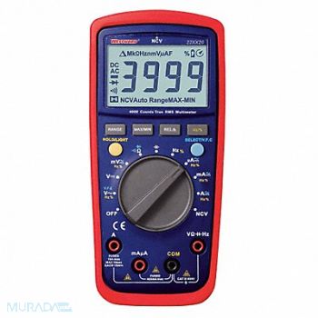 WESTWARD Digital Multimeters 40 Ohms 4000 Counts, 22XX20