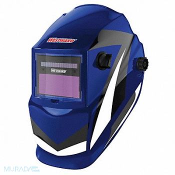 WESTWARD Auto Dark Weld Helmet 4 9-13 Blu/Blk/Wht, 22XX40