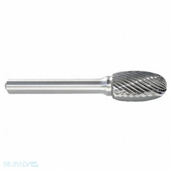 GRAINGER APPROVED Oval Bur SE Radius End 1/4 Carbide, 22XZ10