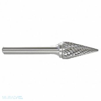 GRAINGER APPROVED Cone Bur Pointed End 3/8 Carbide, 22YC98