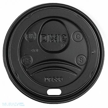 DIXIE Disp Hot Cup Lid 8 oz Black PK1000, 22YJ70