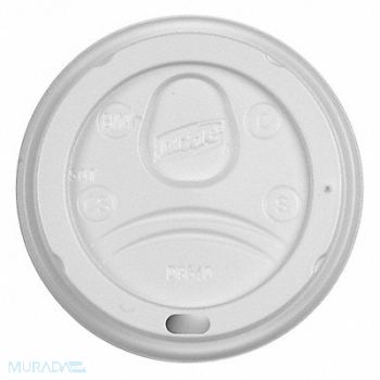 DIXIE Disp Hot Cup Lid 10 oz WH PK1000, 22YJ72