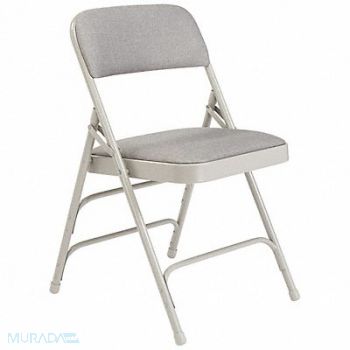 NATIONAL PUBLIC SEATING Folding Chair Gray 18-3/4 in PK4, 8E156