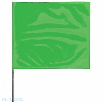 GRAINGER APPROVED Marking Flag 15 Green PVC PK100, 3LVC3