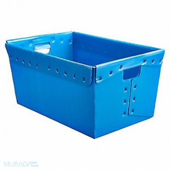 DIVERSI-PLAST Nesting Ctr Blue Solid Corr HDPE PK3, 2CEU9