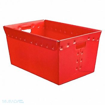 DIVERSI-PLAST Nesting Ctr Red Solid CorrugatedHDPE PK3, 2CEV2