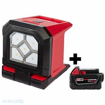 MILWAUKEE M18 ROVER Mounting Light M18 XC5.0 Batt, 385JN1