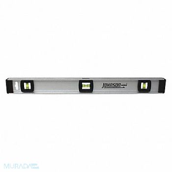 JOHNSON I Beam Level Alum 24 In L 3 Vials Silver, 23J464