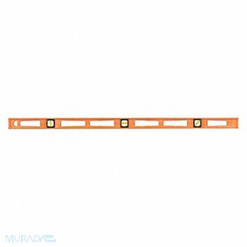 JOHNSON Level Plastic 48 L 3 Vials Orange, 23J465