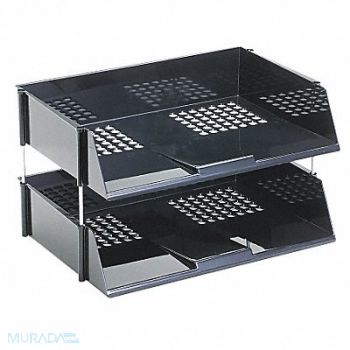 DEFLECT-O Letter Tray Black Plastic PK2, 23K238