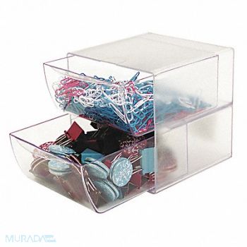 DEFLECT-O Desktop Organizer Clear Plastic, 23K244