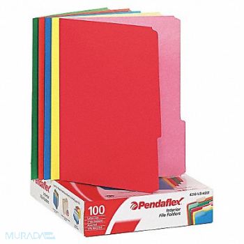 PENDAFLEX Letter File Folders Assorted PK100, 23K402