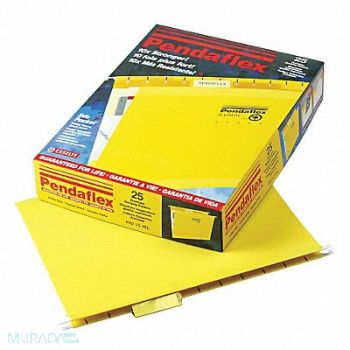 PENDAFLEX Hanging File Folders Yellow PK25, 23K435