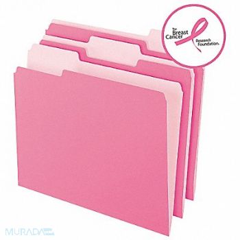 PENDAFLEX Letter File Folders Pink/Lt Pink PK100, 23K447