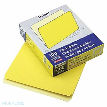 PENDAFLEX Letter File Folders Yellow PK100, 23K493