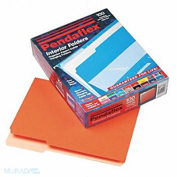 PENDAFLEX Letter File Folders Orange PK100, 23K519