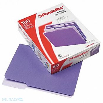 PENDAFLEX Letter File Folders Violet PK100, 23K549