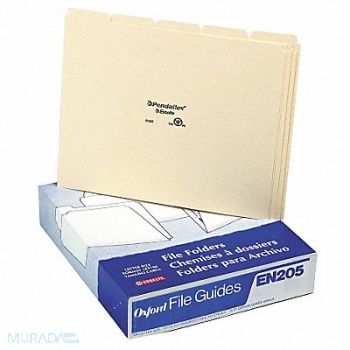 PENDAFLEX File Guide Set Write-On Manila PK100, 23K555