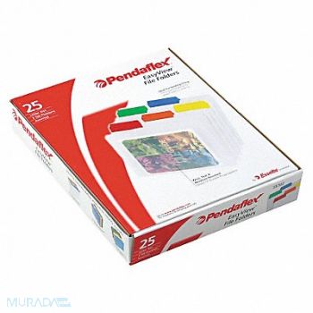 PENDAFLEX Letter File Folders Clear PK25, 23K591