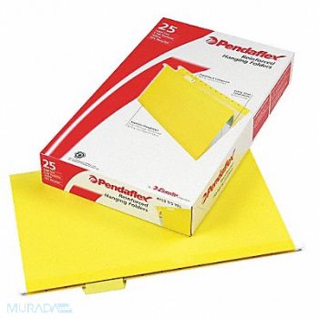 PENDAFLEX Hanging File Folders Yellow PK25, 23K609