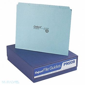 PENDAFLEX File Guide Set Write-On Tabs Blue PK100, 23K610