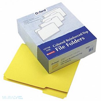 PENDAFLEX Letter File Folders Yellow PK100, 23K684