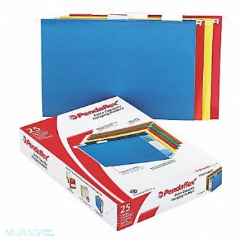 PENDAFLEX Box Hanging File Folders Assorted PK25, 23K691
