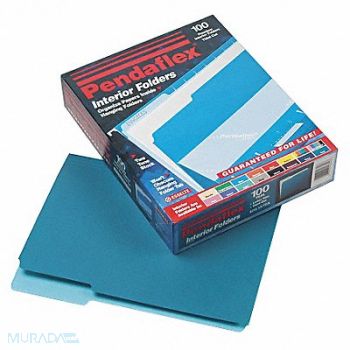 PENDAFLEX Letter File Folders Teal PK100, 23K716