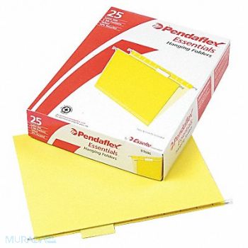 PENDAFLEX Hanging File Folders Yellow PK25, 23K719