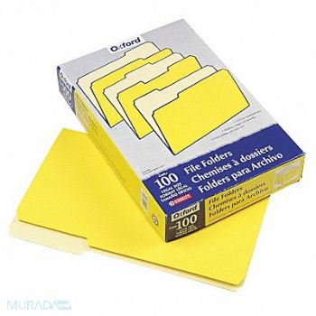 PENDAFLEX Legal File Folders Yellow PK100, 23K773