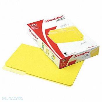 PENDAFLEX Legal File Folders Yellow PK100, 23K775