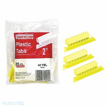 PENDAFLEX Hanging Folder Insert Plastc Yellow PK25, 23K781