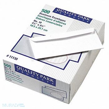 QUALITY PARK Business Envelopes Gummed Flap PK500, 23L045
