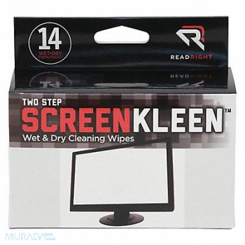 READ RIGHT Screen Wipes PK14, 23L229