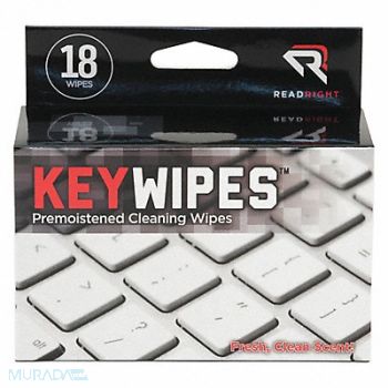 READ RIGHT Disinfecting Wipes PK18, 23L239